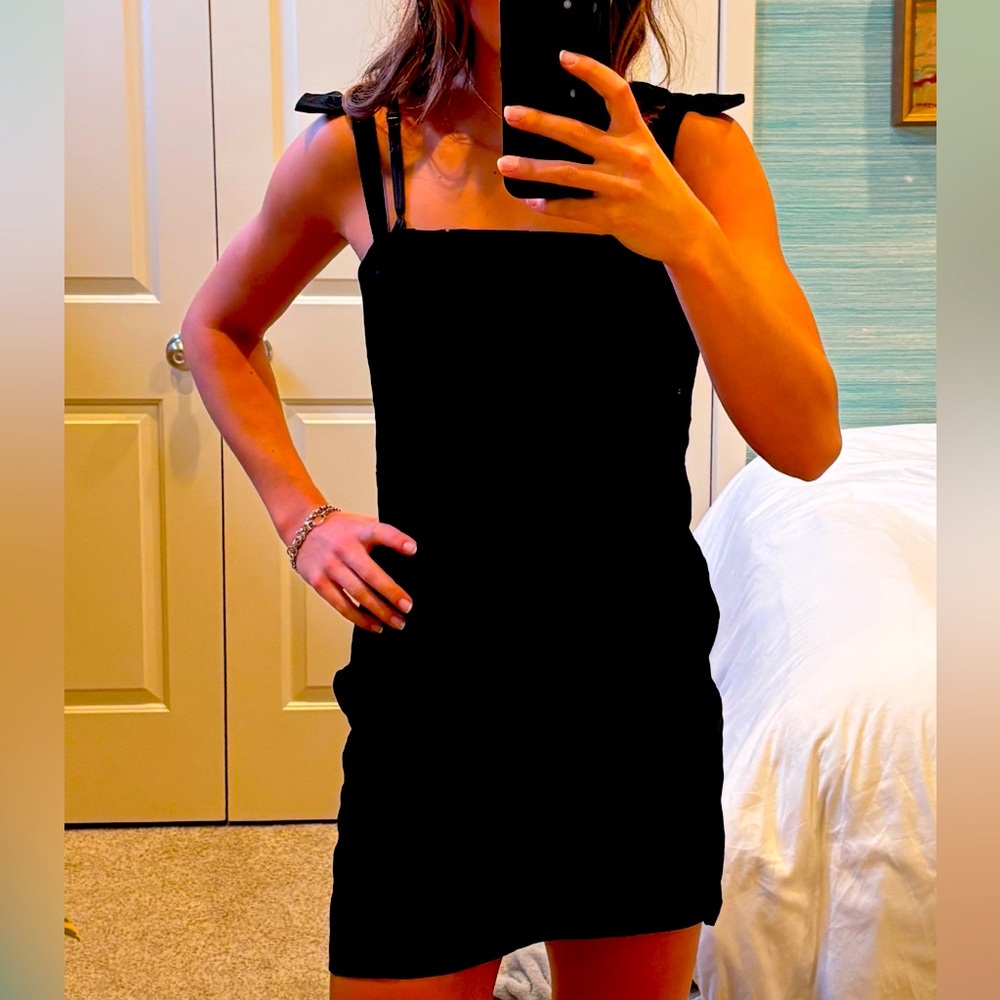 Madewell black mini dress size small great condition.